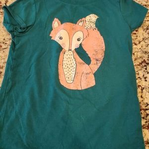Teal Fox Tee